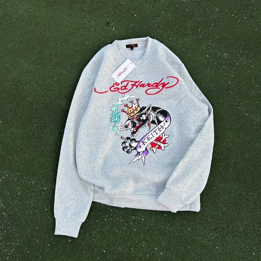 Y2k Ed Hardy Crewneck Sweatshirt L New